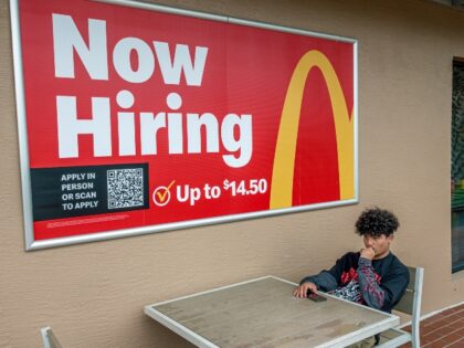 A young fellow applying at McDonalds