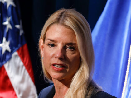 U.S. Attorney General Pam Bondi speaks about drug enforcement actions a news conference at